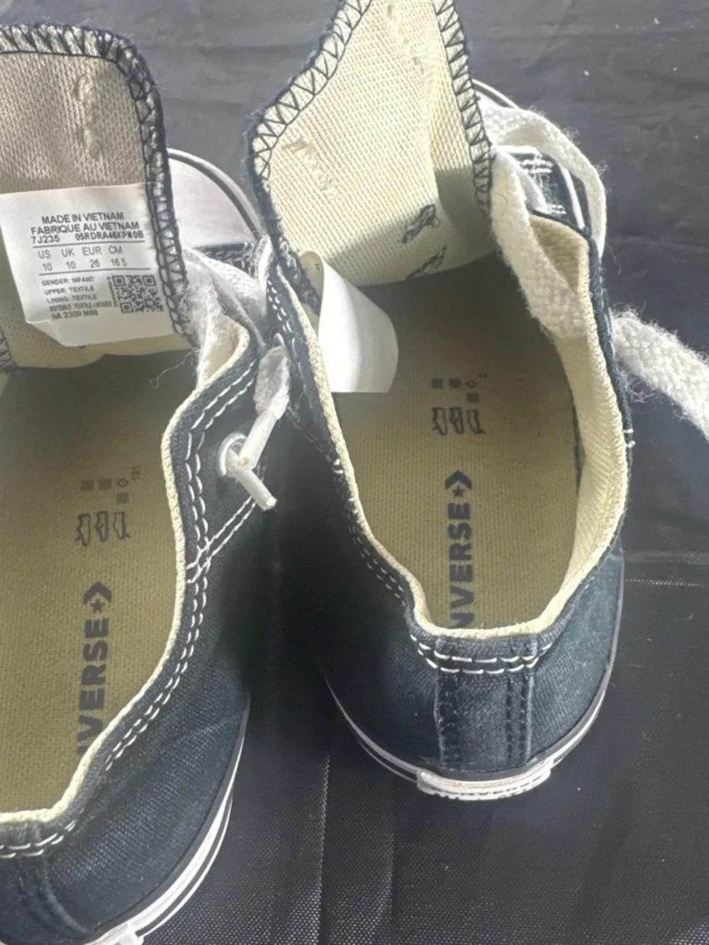 Converse Kids Black and White Low Top Sneakers